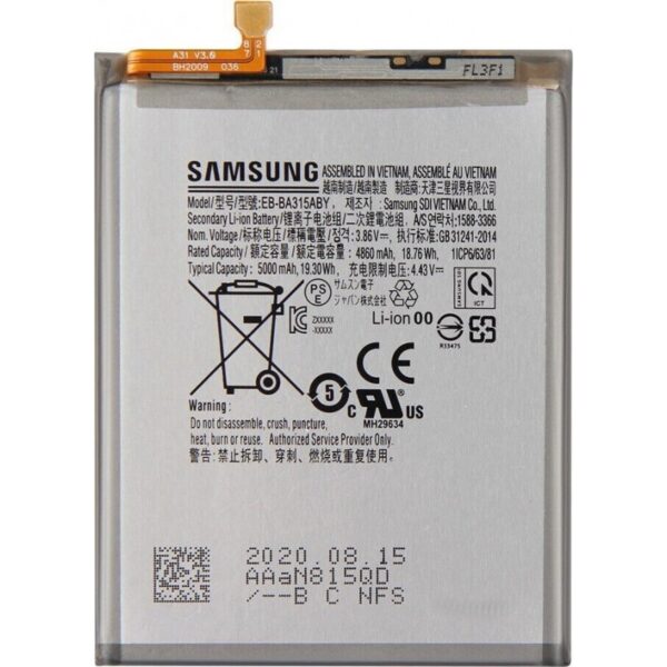 Bateria BA315ABY Nueva Original Con Pegatina Para Samsung Galaxy A31 / A225 / A325