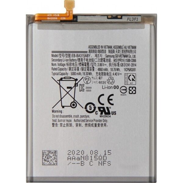 Bateria EB-BA315ABY Para Samsung Galaxy A31 / A315 / A32 4G / a225 / a22 4G de 5000mAh SIN LOGO