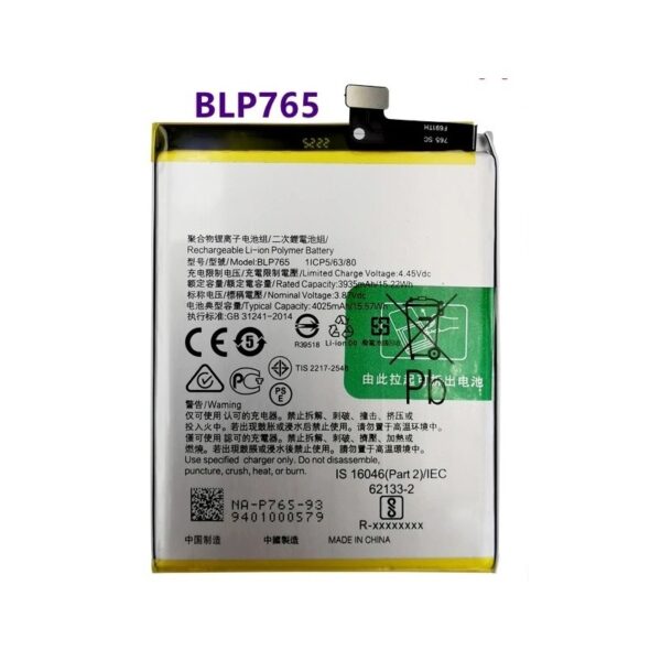 Bateria original BLP765 Para Oppo A91 de 4025mAh desmontaje