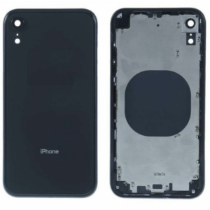Chasis De Pantalla / Marco Medio / Carcasa Central Con Tapa Trasera para iPhone XR Negro (Calidad Premium)
