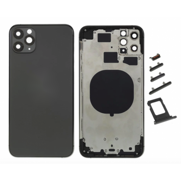 Chasis De Pantalla / Tapa Con Marco Para IPhone 11 Pro Max Negro  (Calidad Premium)