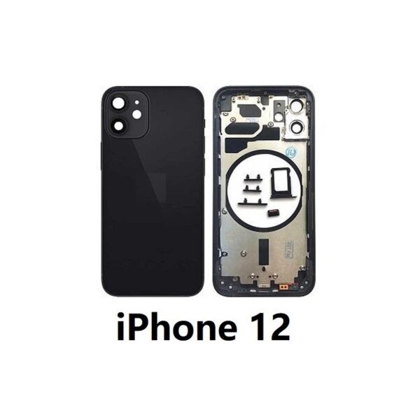 Chasis De Pantalla / Tapa Con Marco Para IPhone 12 (NEGRO)  (Calidad Premium)