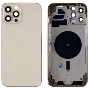Chasis De Pantalla / Tapa Con Marco Para IPhone 12 Pro Max Oro (Calidad Premium)