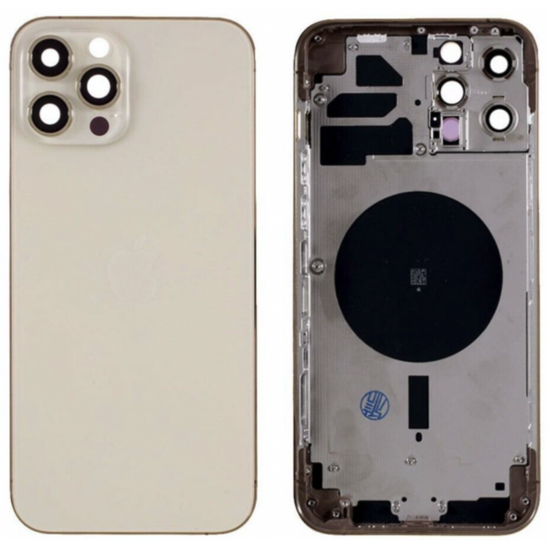 Chasis De Pantalla / Tapa Con Marco Para IPhone 12 Pro Max Oro (Calidad Premium)