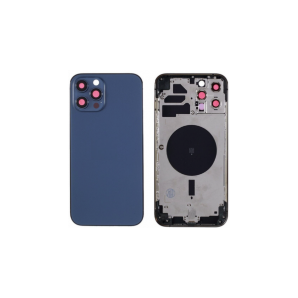 Chasis De Pantalla / Tapa Con Marco Para IPhone 12 Pro Max Azul (Calidad Premium) - Imagen 3