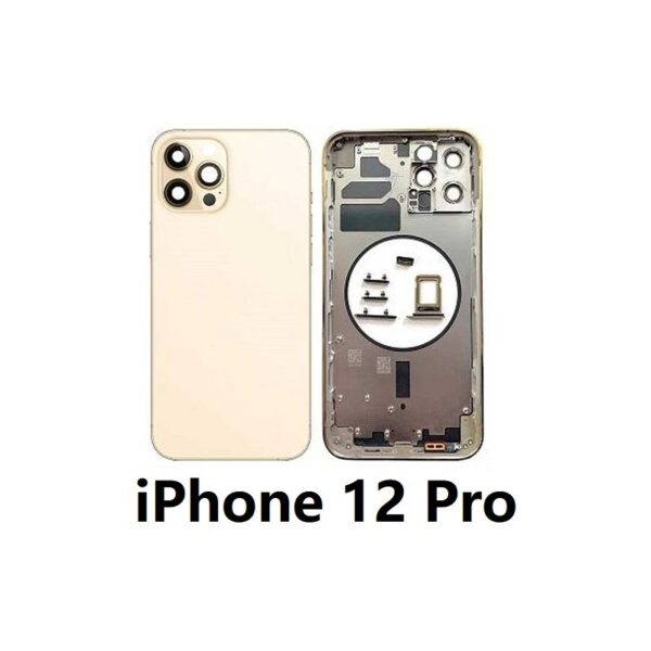Chasis De Pantalla / Tapa Con Marco Para IPhone 12 Pro (ORO) (Calidad Premium)