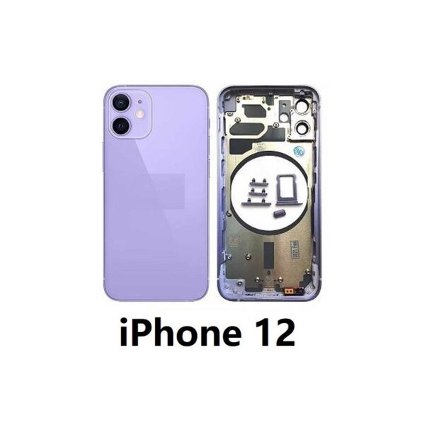 Chasis De Pantalla / Tapa Con Marco Para IPhone 12 (VIOLETA)  (Calidad Premium)