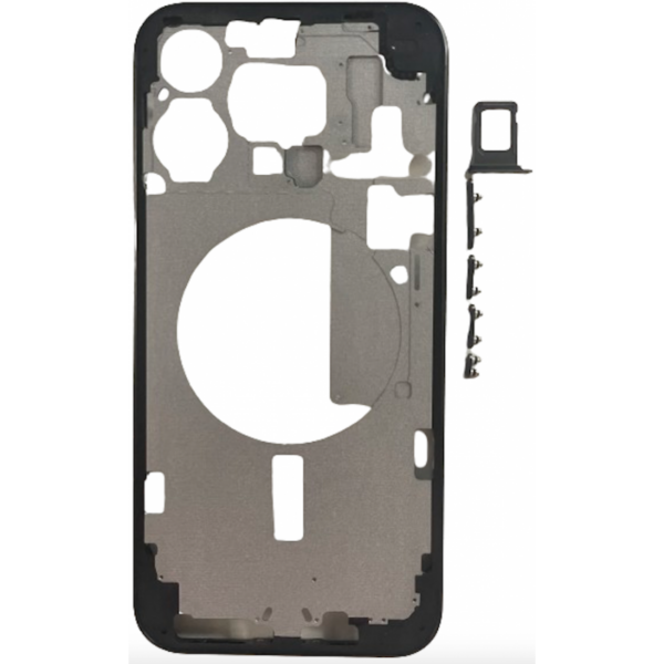 Chasis / Marco Intermedio Con Bandeja Sim Y Botones Físicos Para IPHONE 15 PRO MAX blanco
