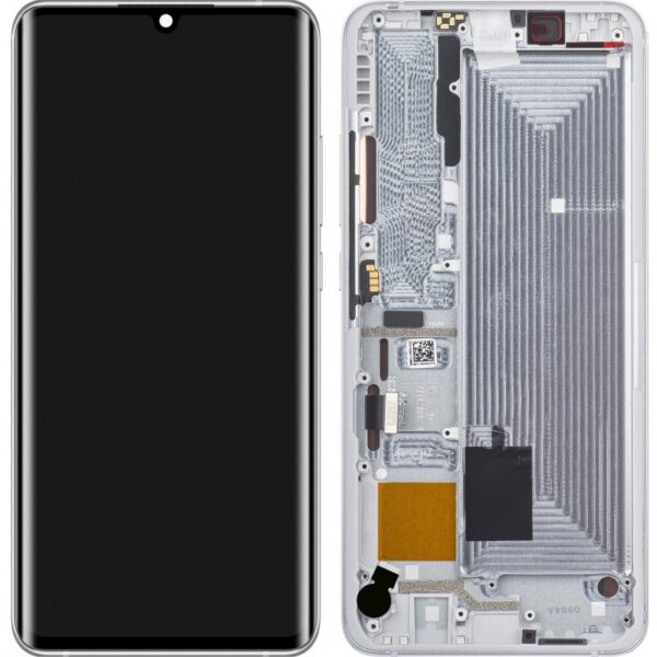 Pantalla completa con marco para Xiaomi Mi Note 10/Note 10 lite/Note 10 Pro/Mi CC9 Pro original *blanca*
