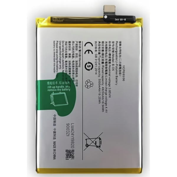 bateria B-O5 para vivo y11s / Y20 / Y20i / Y20s V2072 V2038 / Y30 – 5000mAh SIN LOGO