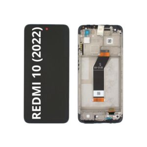 Pantalla Completa Tactil Y LCD Con Marco Para Xiaomi Redmi 10 (2022) (NEGRO) Calidad PREMIUM