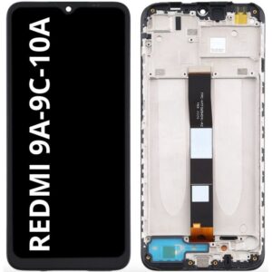 Pantalla Completa Tactil Y LCD Con Marco para Redmi 9A / 9C / 9AT / 10A  (2020) Calidad PREMIUM