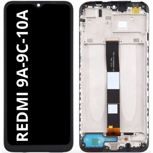 Pantalla Completa Tactil Y LCD Con Marco para Redmi 9A / 9C / 9AT / 10A  (2020) Calidad PREMIUM