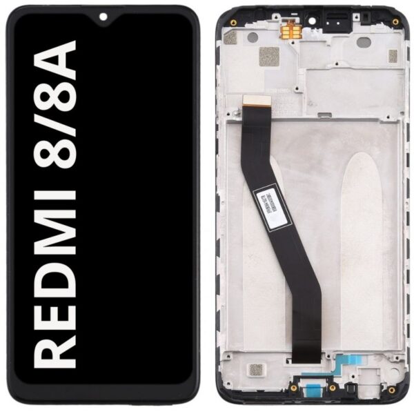 Pantalla Completa Tactil Y LCD Con Marco para Xiaomi Redmi 8 / 8A / 8A PRO (NEGRO) Calidad PREMIUM