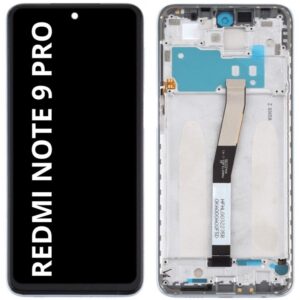 Pantalla Completa Con Marco Para Xiaomi Redmi Note 9 Pro / Note 9S / Note 9 Pro Max / Note 10 Lite Calidad PREMIUM (Plata)
