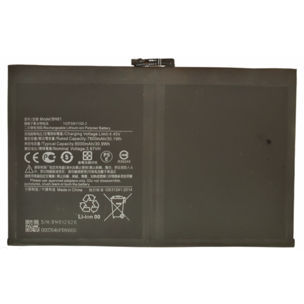 Bateria litio BN81  Redmi Pad 10.61 VHU4254IN 8000mAh/30.9Wh