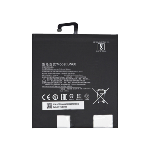Bateria Litio BN60 Para Xiaomi Mi Pad 4 De 5810mAh/22.3Wh