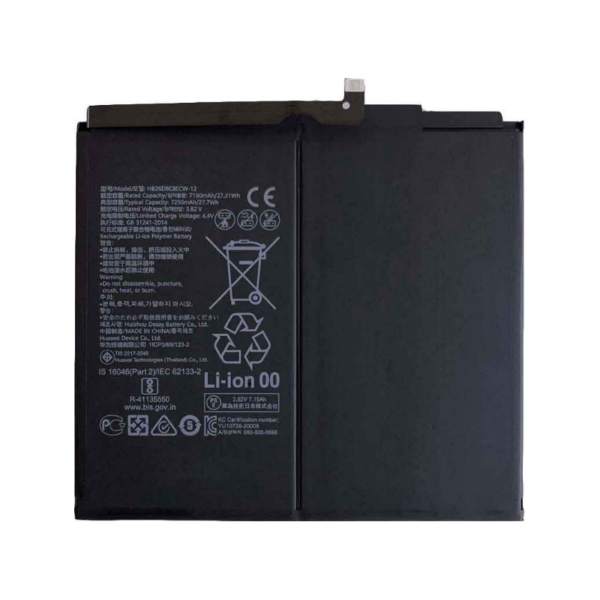 Bateria Litio HB28D8C8ECW-12  Honor PAD 8 12" De 7250mAh/27.7Wh