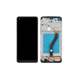 Pantalla Completa LCD Y Táctil Original con Marco para Samsung Galaxy A21 (2020) A215F (NEGRO)