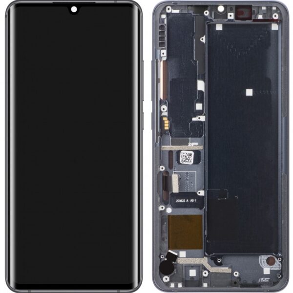 Pantalla completa con marco para Xiaomi Mi Note 10/Note 10 lite/Note 10 Pro/Mi CC9 Pro original *Negro*