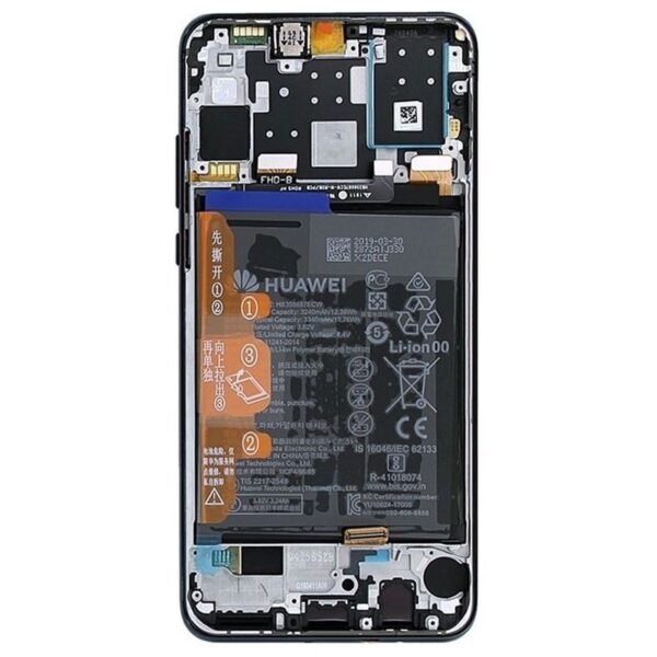 Pantalla Completa Original Con Marco y Bateria Para Huawei P30 / ELE-L04 / ELE-L09 / ELE-L29 (NEGRO)