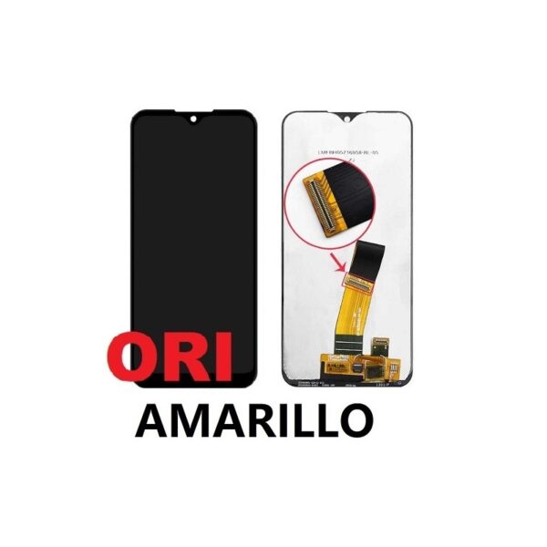 Pantalla Completa Original Sin Marco Para Samsung Galaxy A01 / A015F 2020 VERSION AMARILLO (NEGRO)