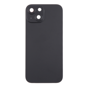 Tapa Trasera Con Lente De Cámara Y Soportes Metálicos Para iPhone 15 Negro  (Calidad Premium)