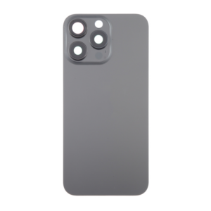 Tapa Trasera Con Lente De Cámara Y Soportes Metálicos Para IPHONE 15 PRO Negro (Calidad Premium)