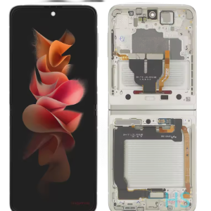 Pantalla Completa Origina Servicepack (Con Marco de desmontaje) Para Samsung Galaxy Z Flip 3 5G , SM-F711B  PLATA