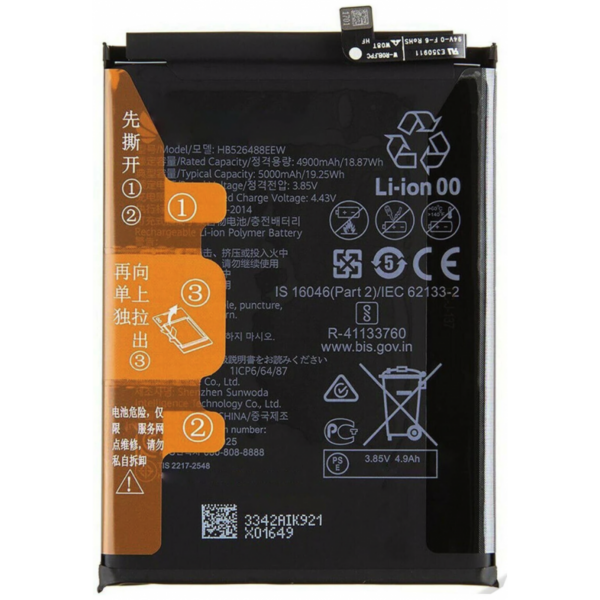 N231 Bateria HB526488EW Original Para Huawei P Smart 2021 / Y6p / Y7A 5000mAh