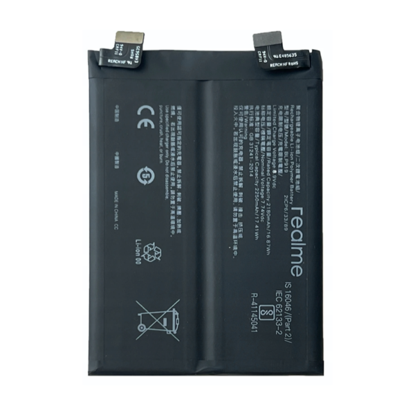 Bateria Litio BLP919 Par oppo Realme GT NEO 3 De 2250Ah/19.41Wh