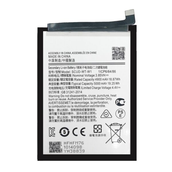 Bateria Litio SCUD-WTW1 Para Samsung Galaxy a226 / A22 5G de 5000 mAh 19.25Wh