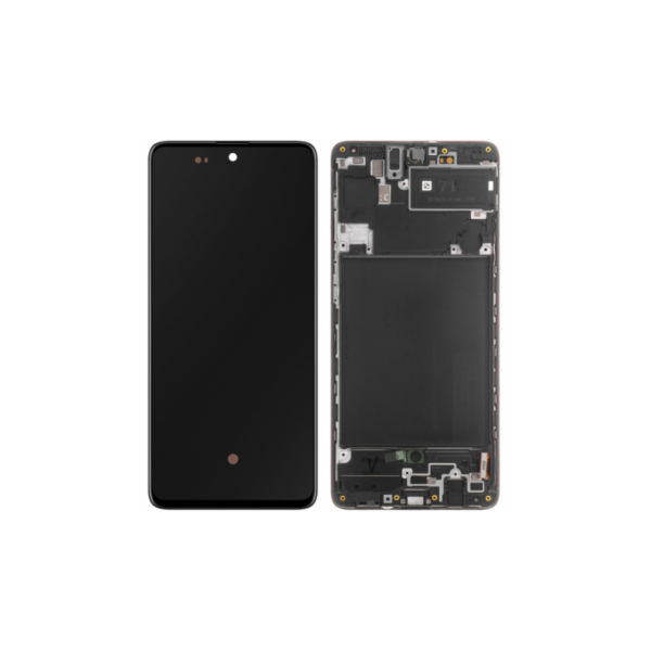 Pantalla Completa compatible Con Marco Para Samsung Galaxy A71 / A715 amoled(funciona huella) alta calidad