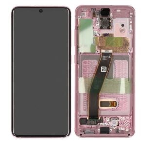 Pantalla Completa Original Con Marco Para Samsung Galaxy S20 G980/G981(VIOLETA/ROSA)