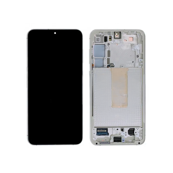 Pantalla completa original con marco para Samsung Galaxy S23 S911 (PLATA)