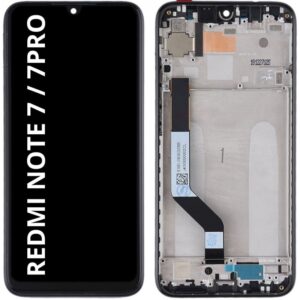 Pantalla Completa Tactil Y LCD Con Marco para Xiaomi Redmi Note 7 / 7 PRO (NEGRO) Calidad Premium