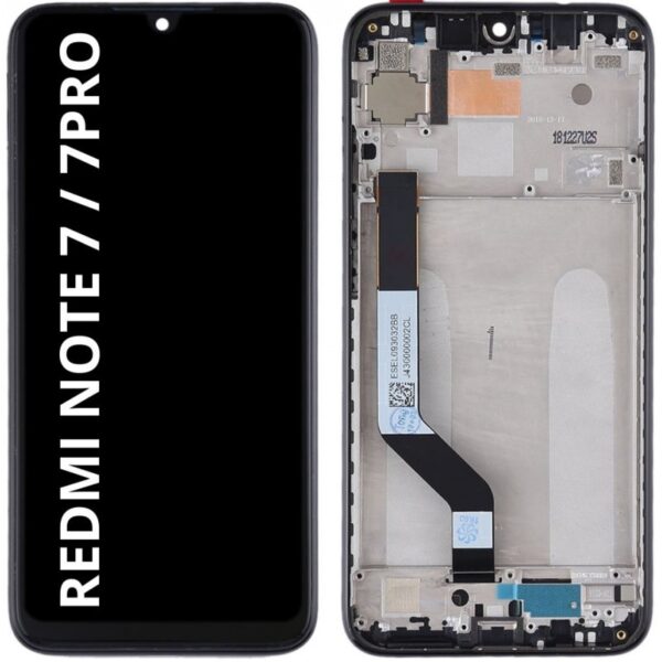 Pantalla Completa Tactil Y LCD Con Marco para Xiaomi Redmi Note 7 / 7 PRO (NEGRO) Calidad Premium