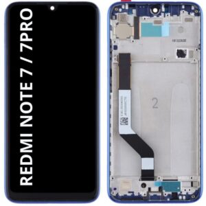 Pantalla Completa Tactil Y LCD Con Marco Para Xiaomi Redmi Note 7 / 7 PRO (AZUL) Calidad Premium