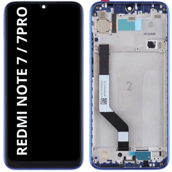 Pantalla Completa Tactil Y LCD Con Marco Para Xiaomi Redmi Note 7 / 7 PRO (AZUL) Calidad Premium