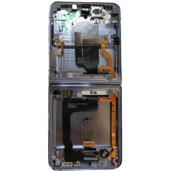 Pantalla Completa Amoled Y Táctil Con Marco (Flexible) Para Samsung Galaxy Z Flip 4 5G / F721B (AZUL) Original
