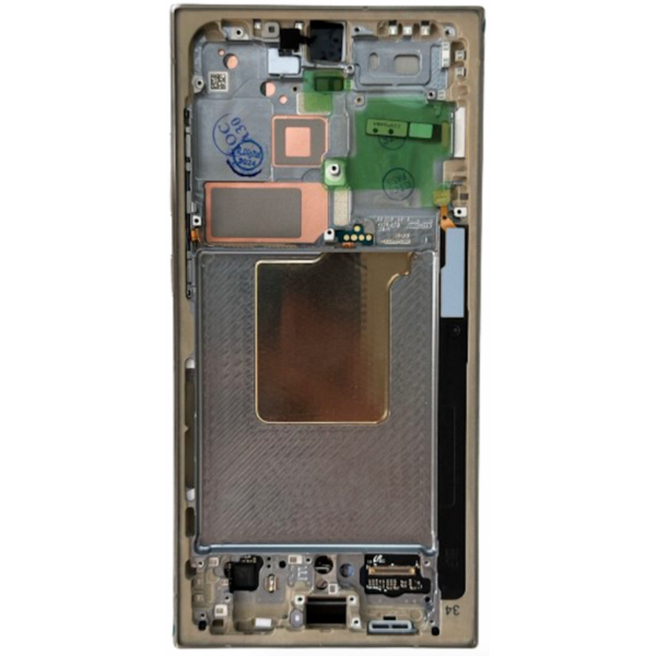 Pantalla Completa Original LCD Y Táctil Con Marco Para Samsung Galaxy S24 ULTRA (S928) Gris Titanio