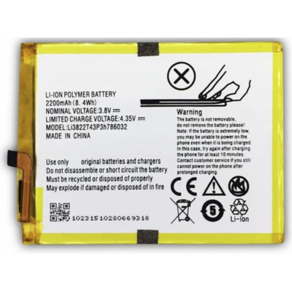 Batería Li3822T43P3h786032para ZTE Blade V6 / D6 / X7 de 2200mAh