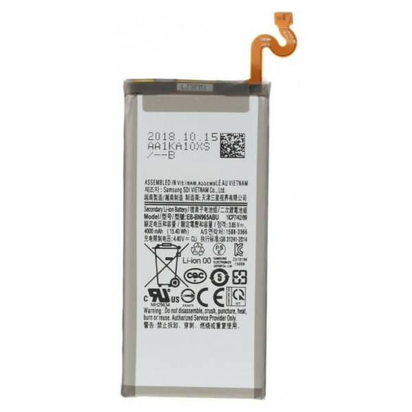Bateria Litio EB-BN965ABU Para Samsung Galaxy Note 9 / N960 De 4000 mAh