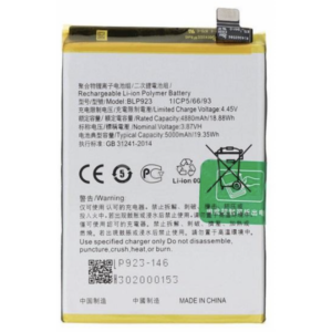 Bateria BLP923 Para Oppo A57 5G / A78 5G / A97 5G De 5000mAh