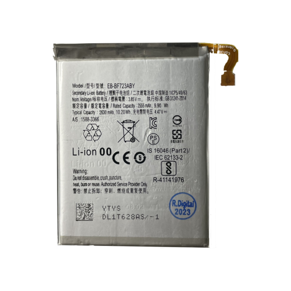 Bateria litio EB-BF723ABY Samsung Galaxy Z Flip 4 / F721 De 2555mAh-9.90Wh (Grande) Desmontaje