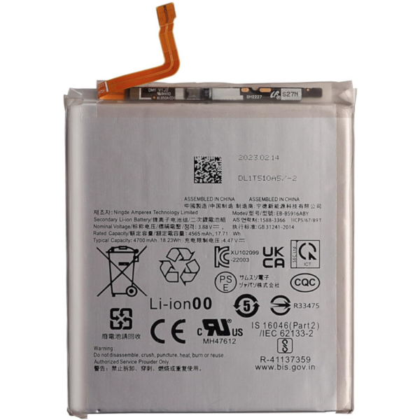 Bateria Litio EB-BS916ABY Samsung S23 Plus / S916 De 4700mAh/18.23Wh
