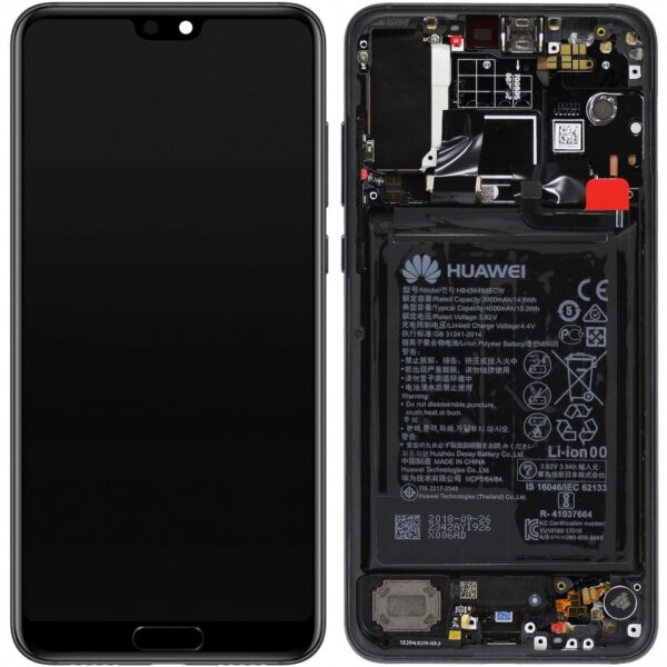 Pantalla Completa amoled Con Marco y Bateria Para Huawei P20 Pro / P20PRO / CLT-L09 / CLT-L29 negro