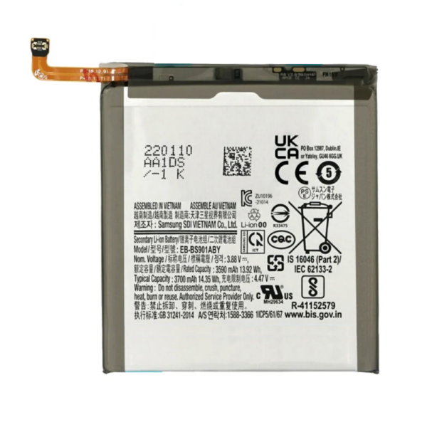 Bateria EB-BS901ABY Para Samsung Galaxy S22 / S901 De 3700mAh SIN LOGO