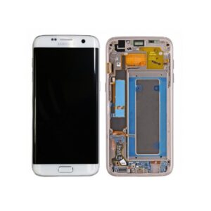 Pantalla Completa Original LCD Y Táctil Con Marco para Samsung Galaxy S7 Edge G935f (BLANCO)