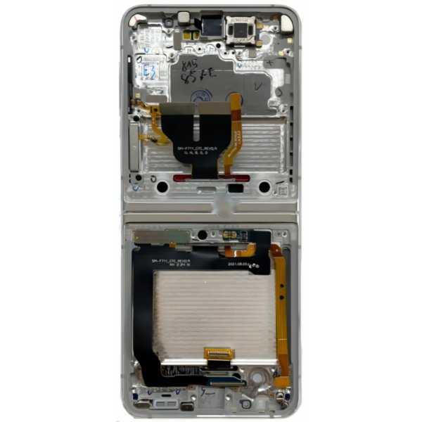 Pantalla Completa Amoled Y Táctil Con Marco (Flexible) Para Samsung Galaxy Z Flip 3 5G / F711B -PLATA Original
